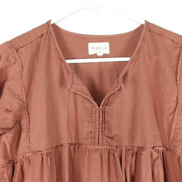 Maelu Dress Womens SZ XS Tiered Cottagecore Ethereal Prairie Flowy Boho Maxi - Picture 2 of 7